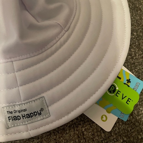 NWT The Original Flap Happy Hat UPF 50+ white - Picture 5 of 7